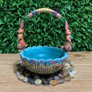 Jim Shore Hunting Eggs Finding Joy Easter Basket